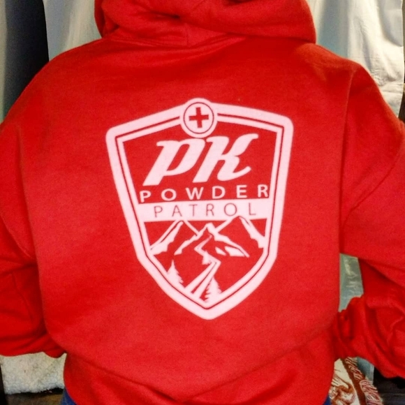 PK Powder Patrol red graphic pullover ski sweater - Picture 2 of 5